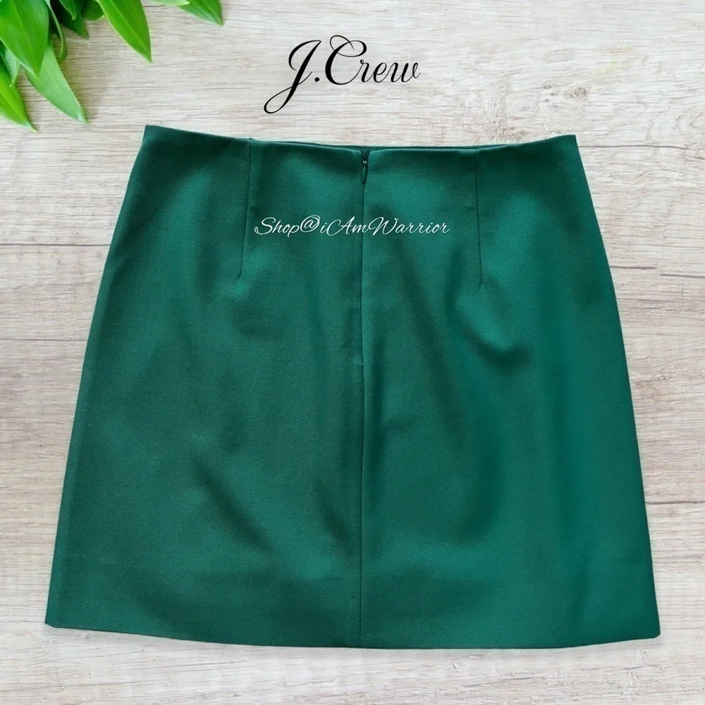 J.Crew teal a-line scalloped faux wrap mini skirt *shop@iamwarrior